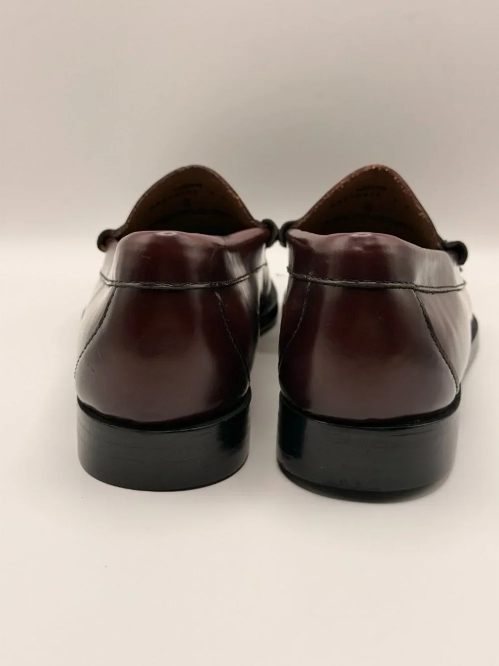 G.H. Bass Men's Larson Weejuns® Melon Leather Burgundy Penny Loafer Sz 7 D